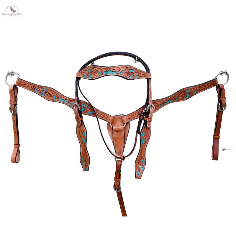 Headstall and Breast Collar Set - Leather NewEngland Tack