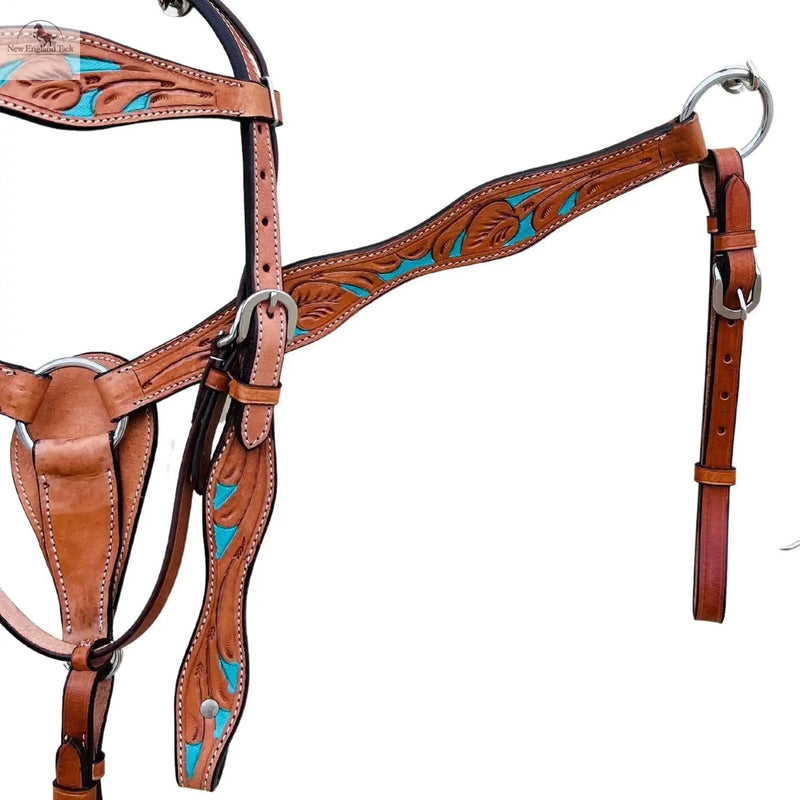 Headstall and Breast Collar Set - Leather NewEngland Tack