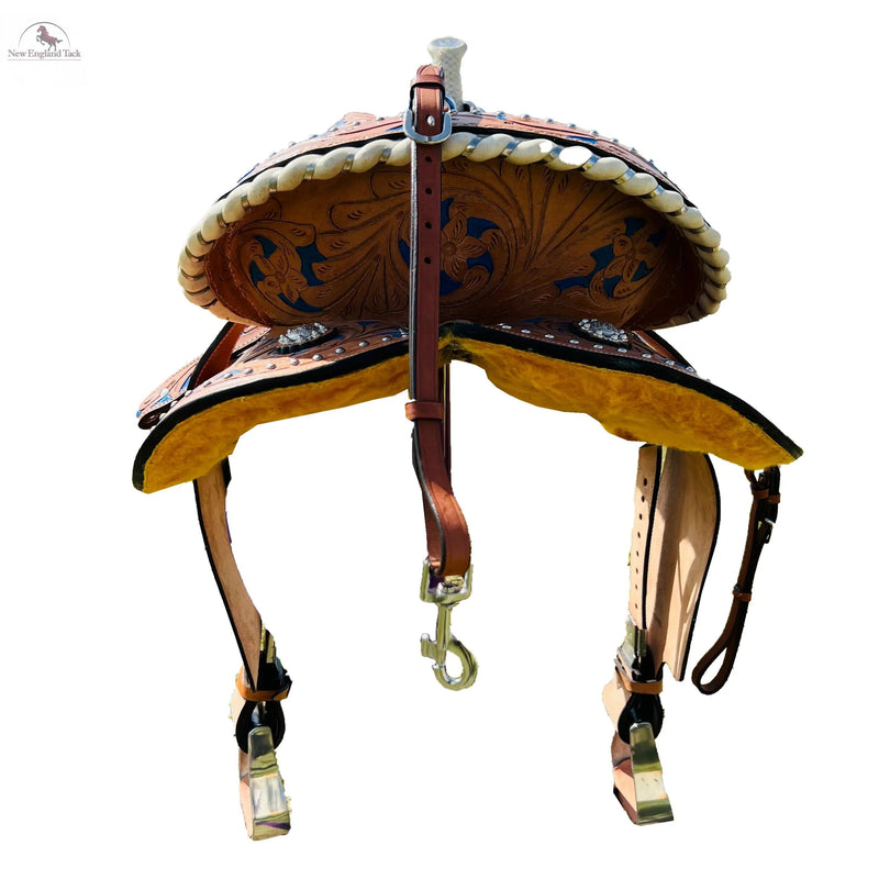 Resistance Western Horse Barrel Saddle Leather 14" 15" 16" 17" With Free Tack set NewEngland Tack