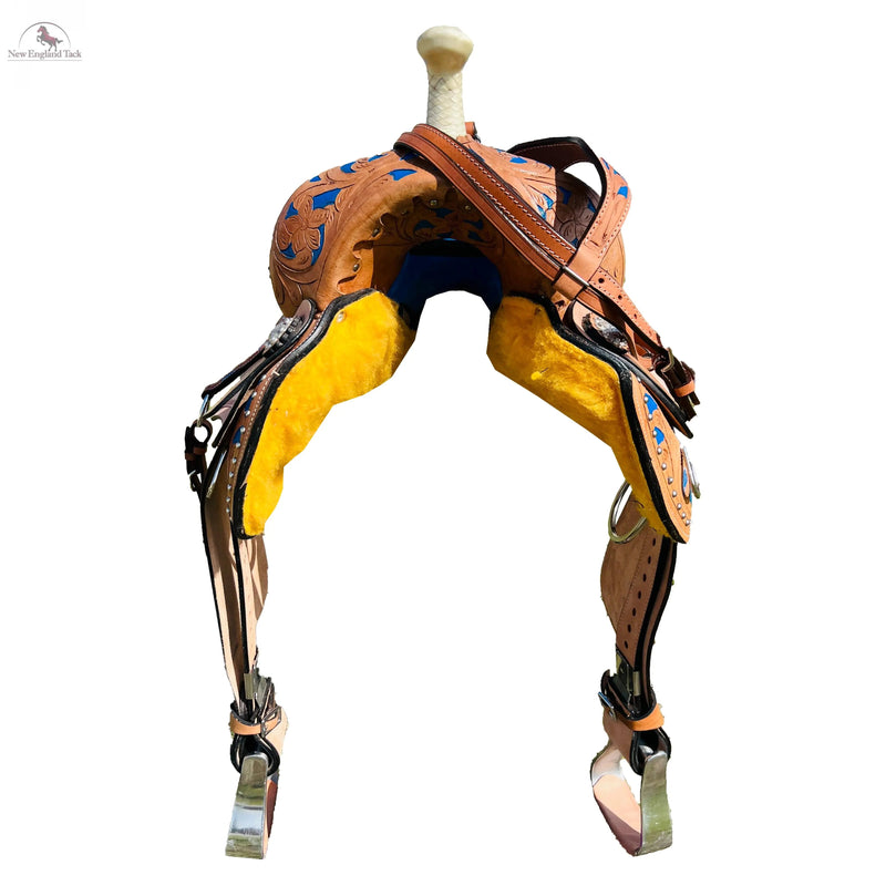 Resistance Western Horse Barrel Saddle Leather 14" 15" 16" 17" With Free Tack set NewEngland Tack