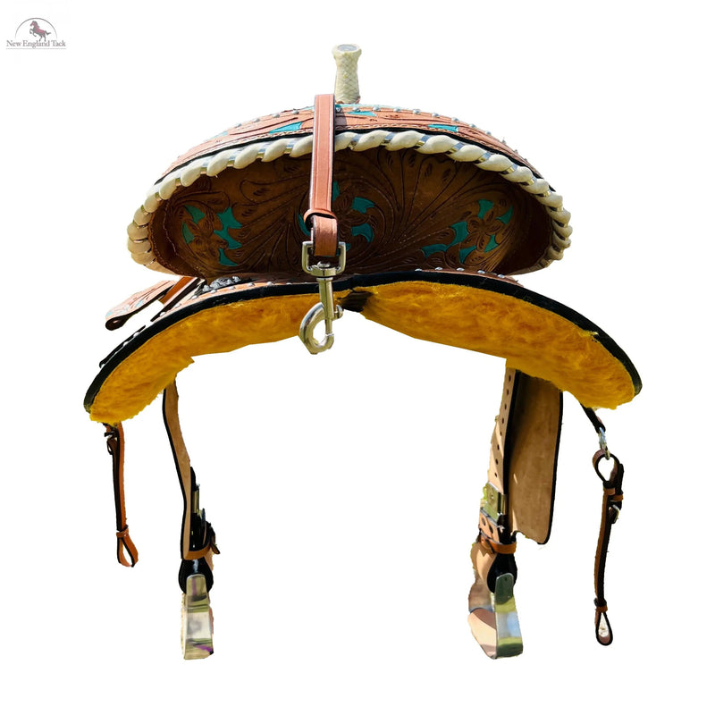 Resistance Western Horse Barrel Saddle Leather 14" 15" 16" 17" With Free Tack set NewEngland Tack