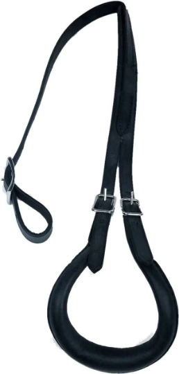 Miniature Horse Black Patent Leather Driving Harness With Red Trim