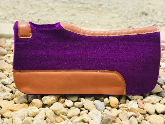 Handcrafted 24” x 24” Synthetic Felt Performance Saddle Pad With Wear Leathers For Horse Saddle Without Fleece Bottom