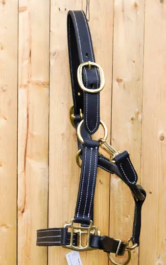 Triple Stitched Leather Halter