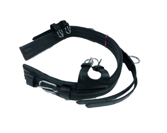 Pony Regular Horse Leather Driving Harness- Complete Set - Leather - Black