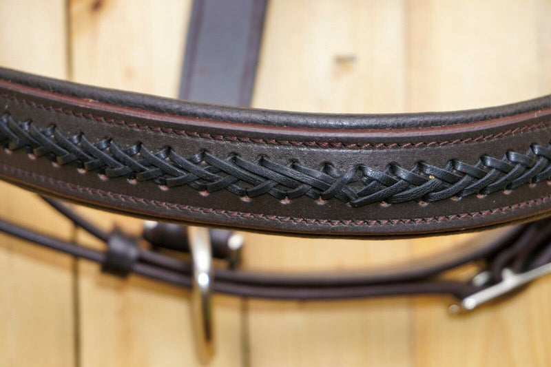 Leather Horse Halter Hand-Braided - SS Hardware