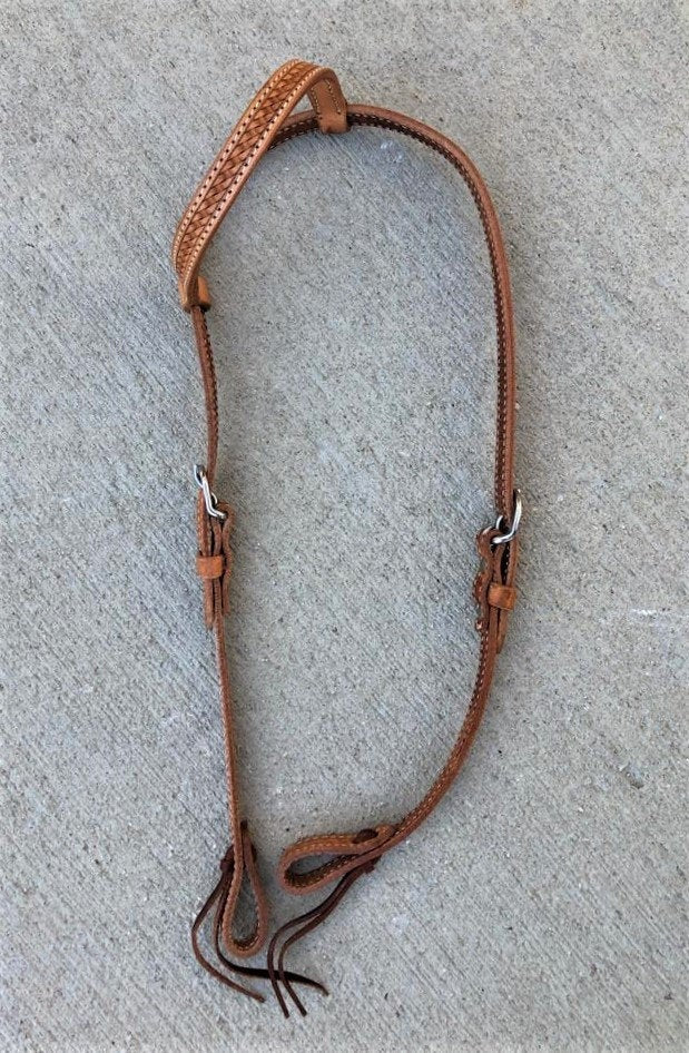 One Ear Headstall Western Horse Tack - Argentinean Leather